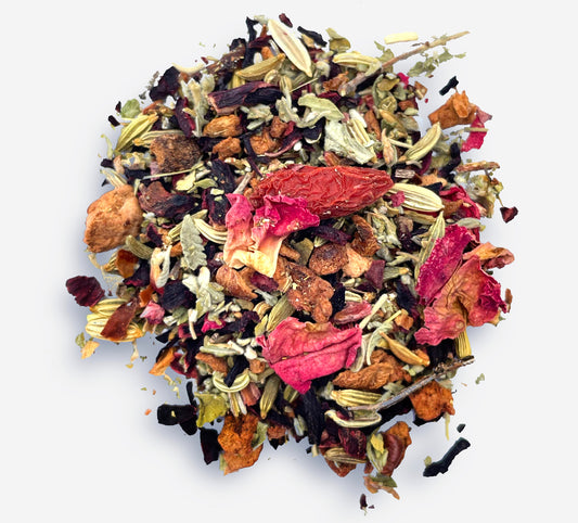 organic tea blend from tin poppy retreat
