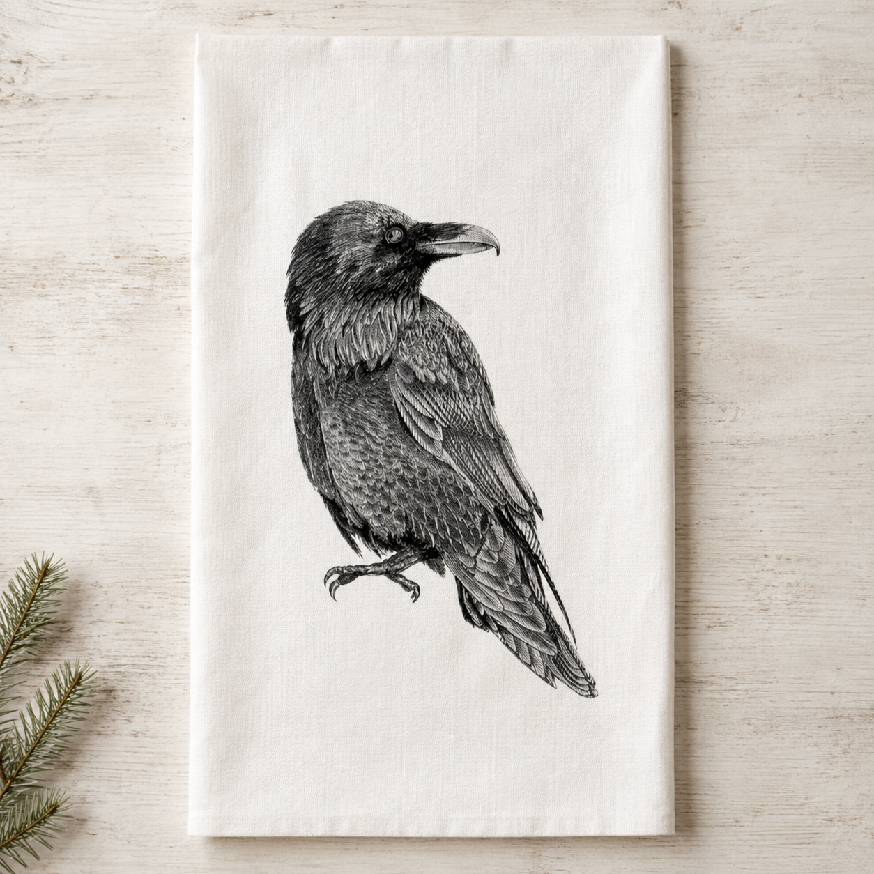 Raven Nature Tea Towel
