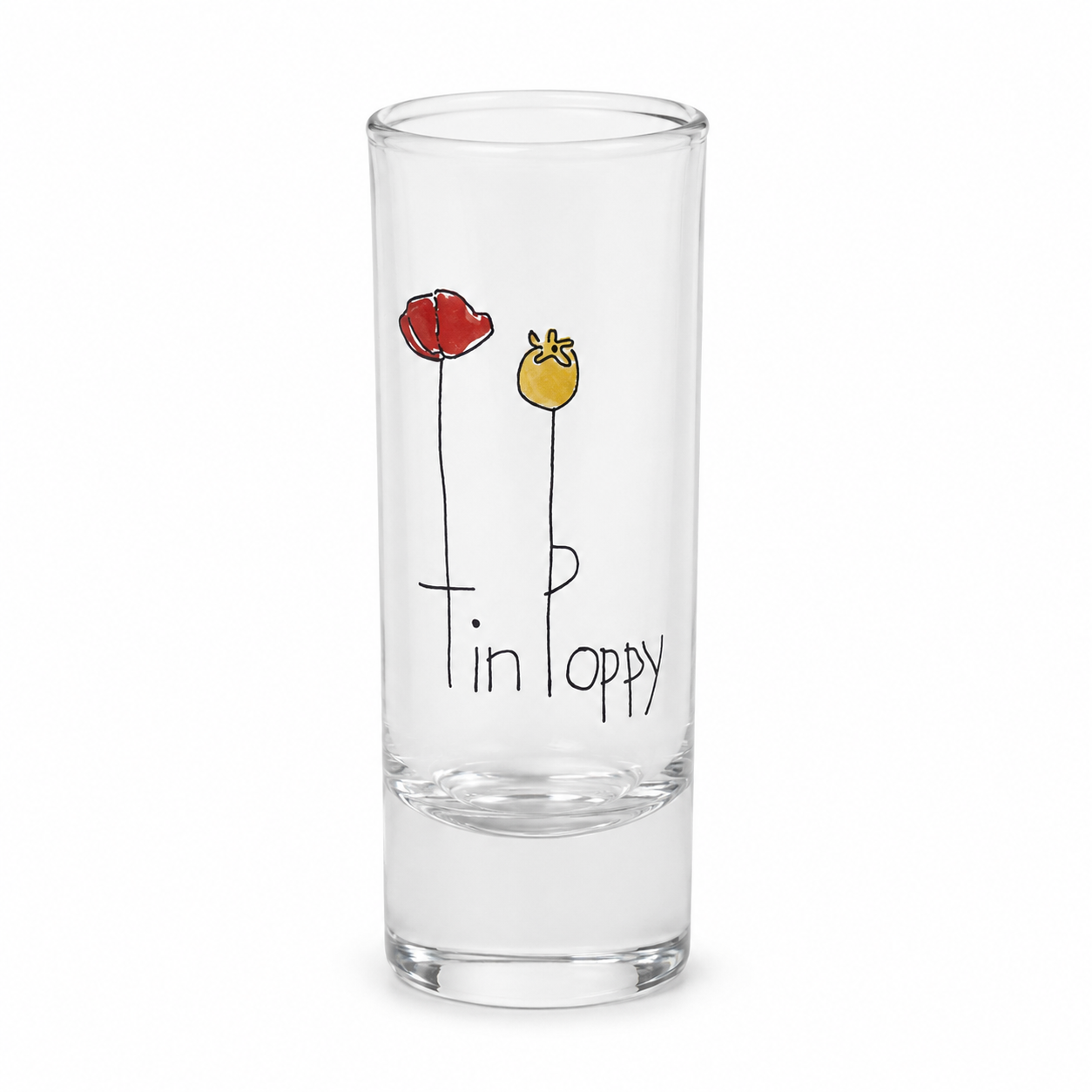 Tin Poppy Shot Glass
